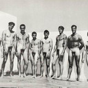 Nude men in groups