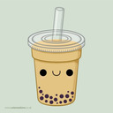 Boba Tea with Chocolate Pudding